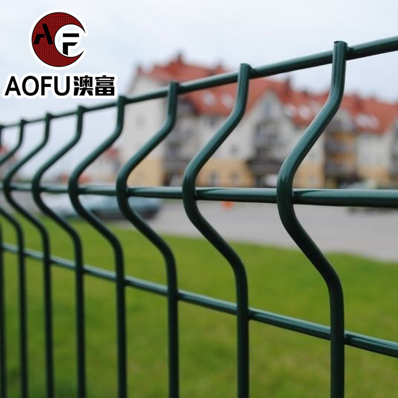 pre-fab concrete fencing 3d wall garden fence panels 3d curved netting 3d wire mesh garden black powder coated fence