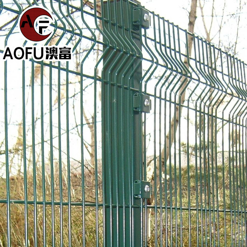 pre-fab concrete fencing 3d wall garden fence panels 3d curved netting 3d wire mesh garden black powder coated fence