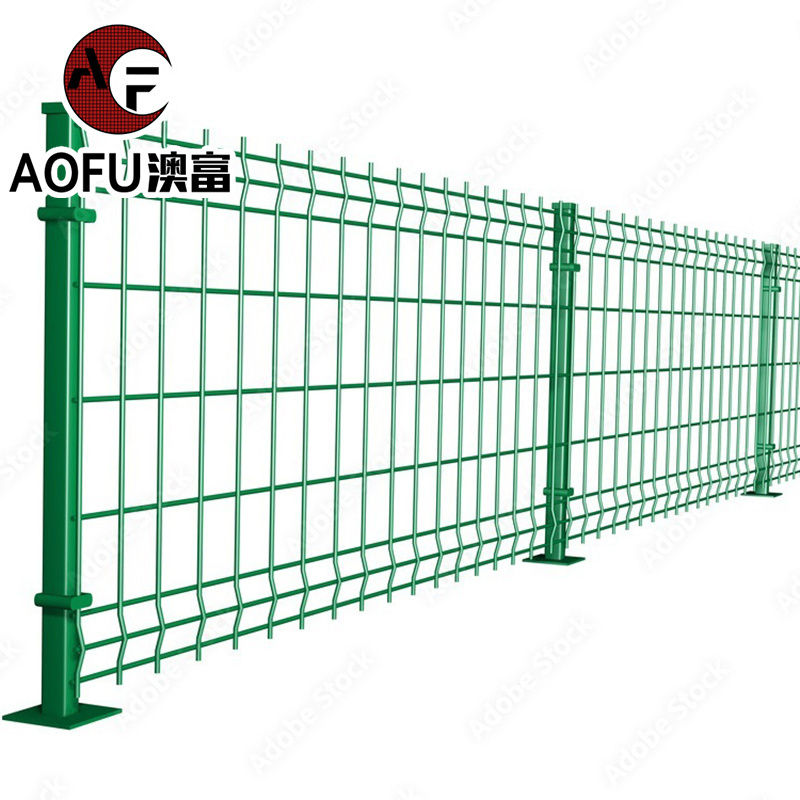 pre-fab concrete fencing 3d wall garden fence panels 3d curved netting 3d wire mesh garden black powder coated fence