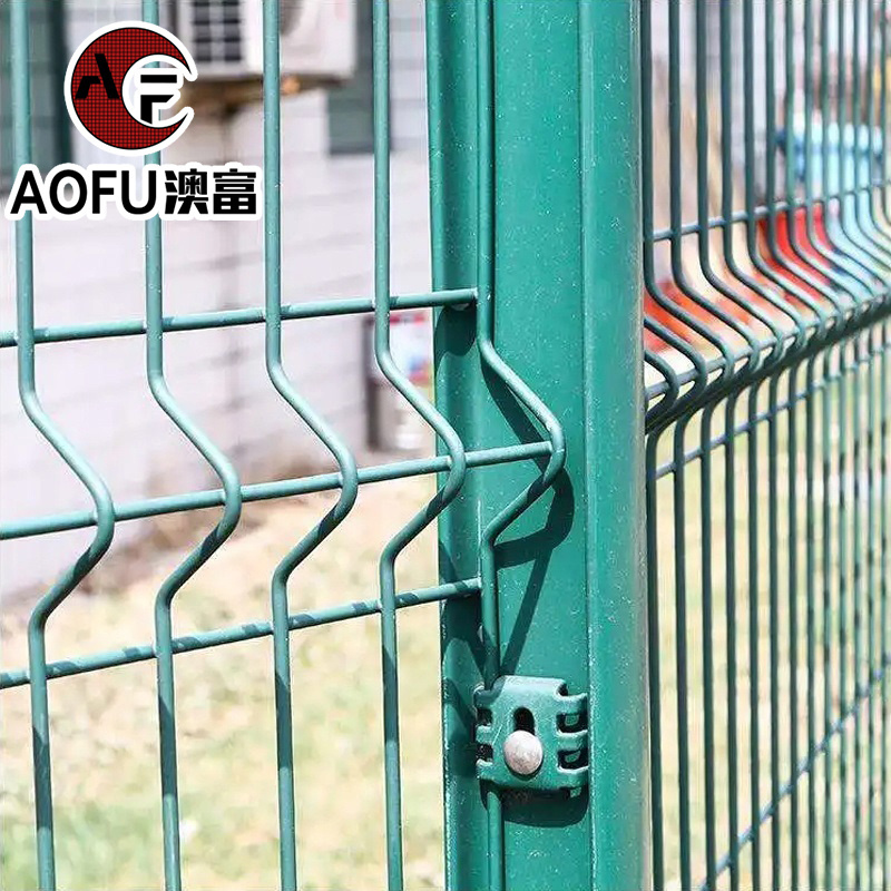 pre-fab concrete fencing 3d wall garden fence panels 3d curved netting 3d wire mesh garden black powder coated fence