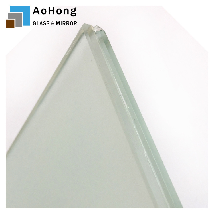 6mm 7mm 8mm 6.38mm 8.38mm thick Tempered Opaque Milk Frosted Laminated Glass Price