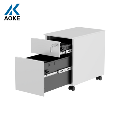 Office Equipment Mobile File Pedestal 2 Drawer Mobile Pedestal Metal Modern Furniture Key Lock  Storage Cabinets