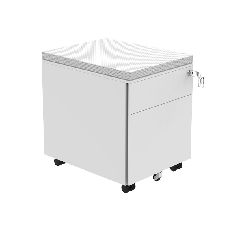 Modern 3-Drawer Steel Filing Cabinet for Office Bedroom School Workshop Hotel-Mobile Pedestal with Activity Metal Drawer