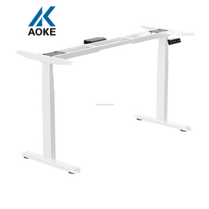 Dual Motor Height Adjustable Electric Standing Desk Sit Stand office screen workstation small office cubicle