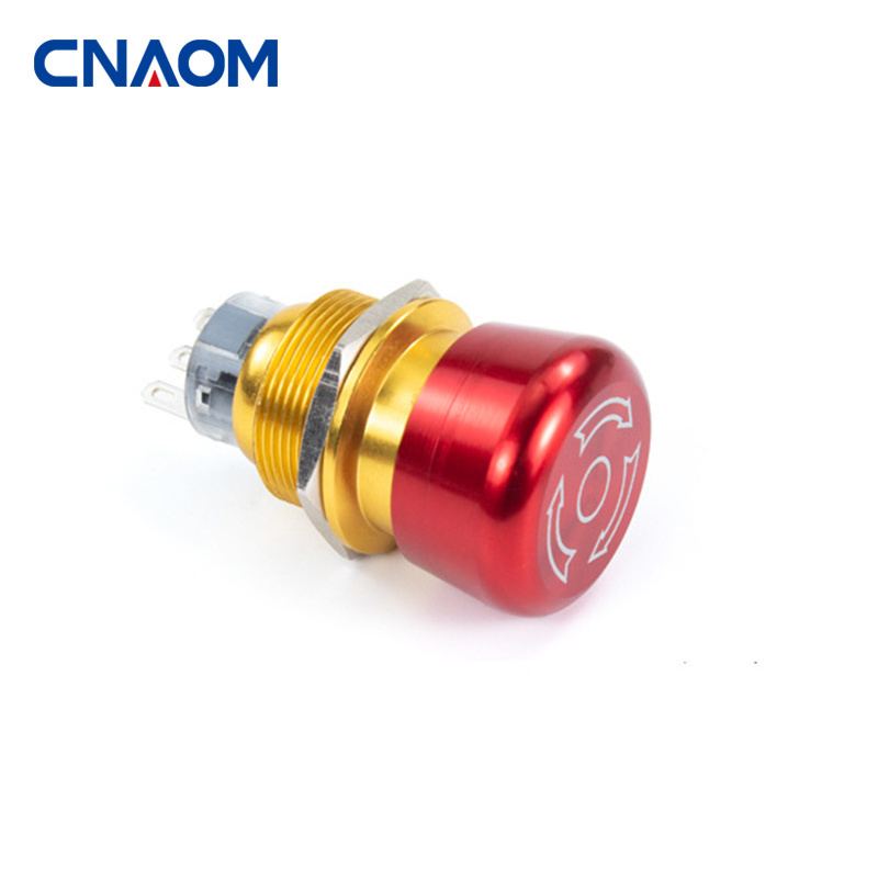 1NO 1NC 2NO 2NC Waterproof Stainless Steel mushroom Metal aluminum Latching Emergency STOP Push Button Switch