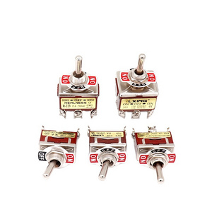 High quality 12MM ON-ON AC Screw Terminal 9 Pin Momentary Brown momentary toggle switch