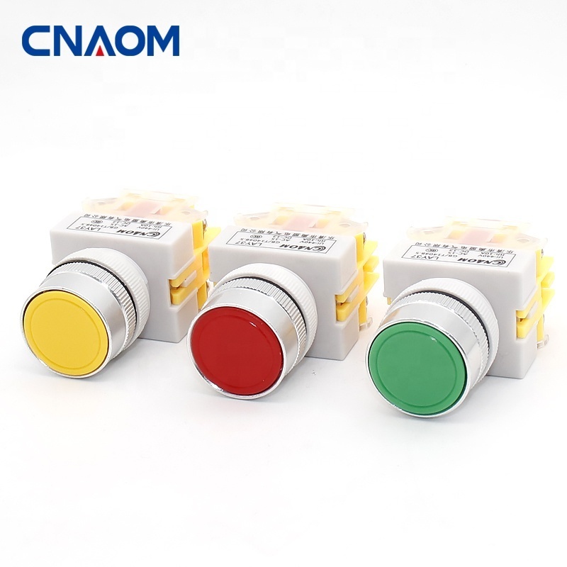 Flat head 22mm self-reset/locking Push button Switch