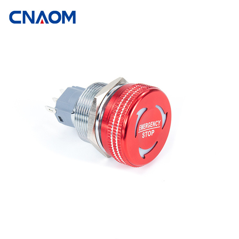 1NO 1NC 2NO 2NC Waterproof Stainless Steel mushroom Metal aluminum Latching Emergency STOP Push Button Switch