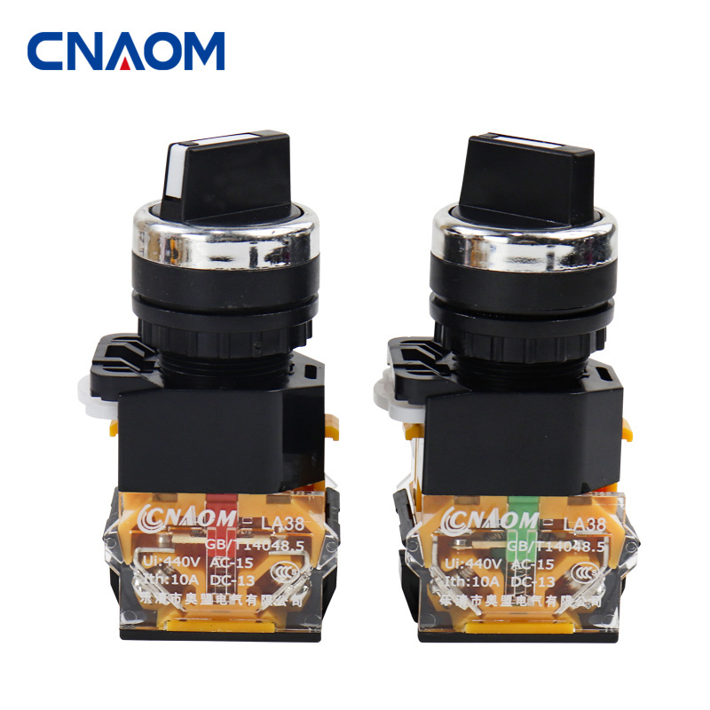 Factory cheaper momentary self-return sensitive ON-OFF 2 positive Selector knob button Switch