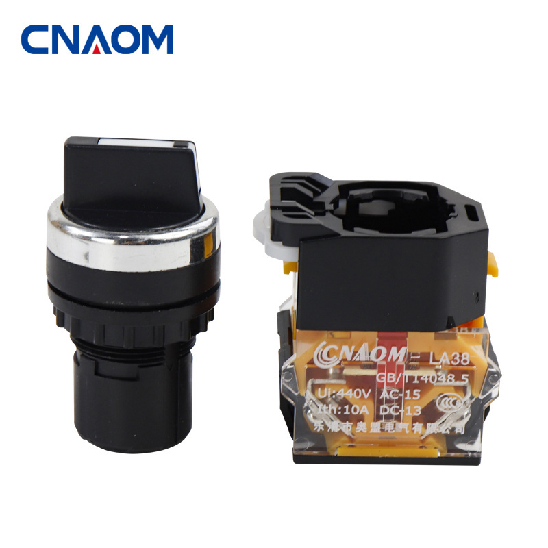 Factory cheaper momentary self-return sensitive ON-OFF 2 positive Selector knob button Switch