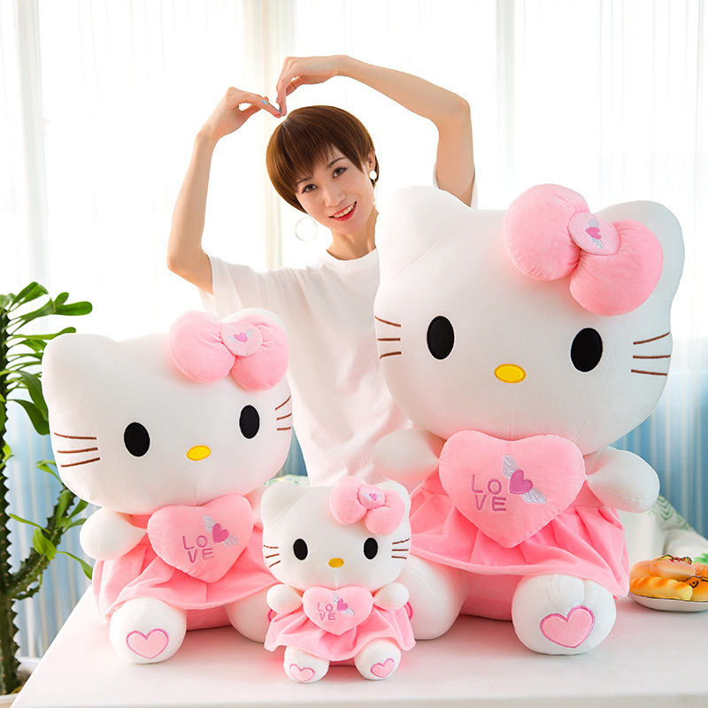 hot-selling classic hello kitty plush toy stuffed animal pillow gift for children valentine's gift