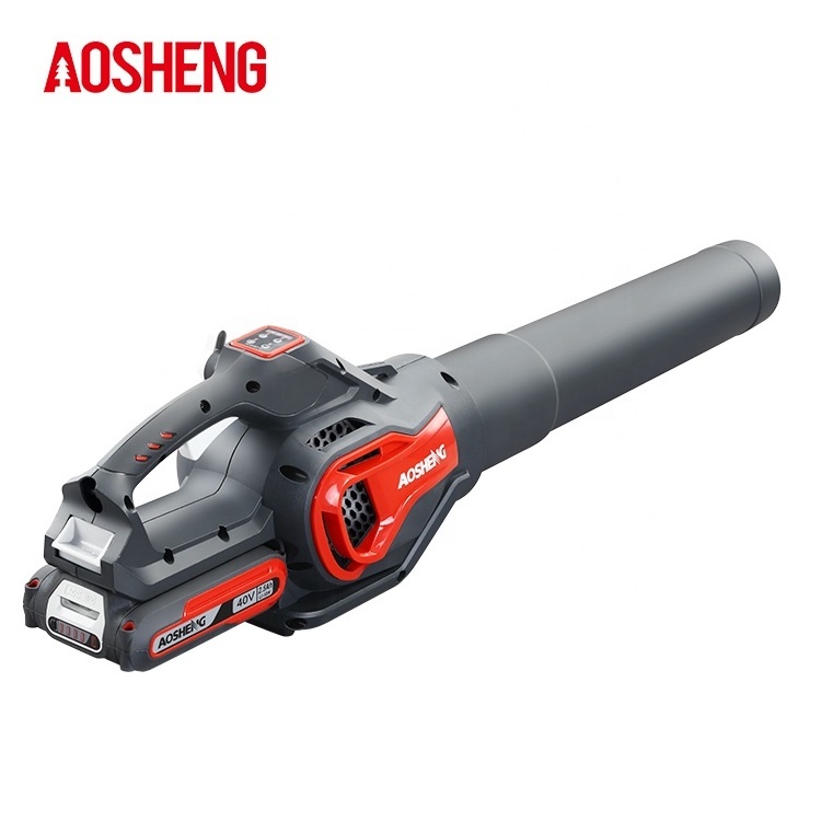 AOSHENG Professional low noise 40V lithium cordless leaf blower garden lithium blower