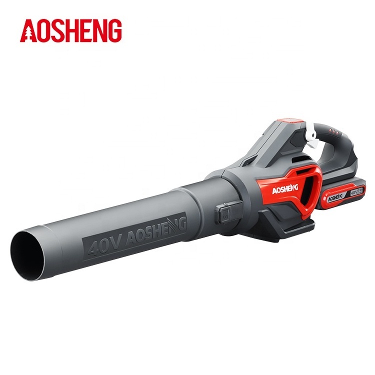 AOSHENG Professional low noise 40V lithium cordless leaf blower garden lithium blower