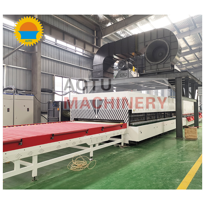 Horizontal tempered glass furnace factory 2440*4200 flat tempered glass making machine line