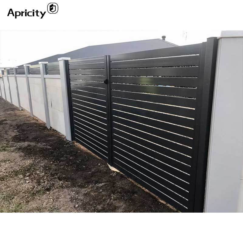 Wholesale Garden Outdoor Modern Metal Black Aluminium Panels Ornamental Slats Privacy Fence