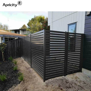 Wholesale Garden Outdoor Modern Metal Black Aluminium Panels Ornamental Slats Privacy Fence