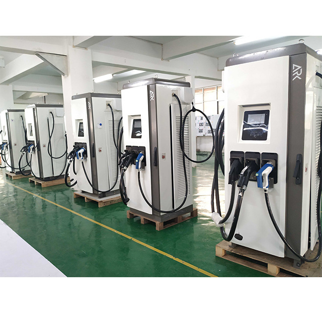 ARK Commercial 50kw 60kw Dc Ev Fast Charger Ccs1 7 Inch Touch Screen Communication Interface Ev Charger Station Gbt 100kw