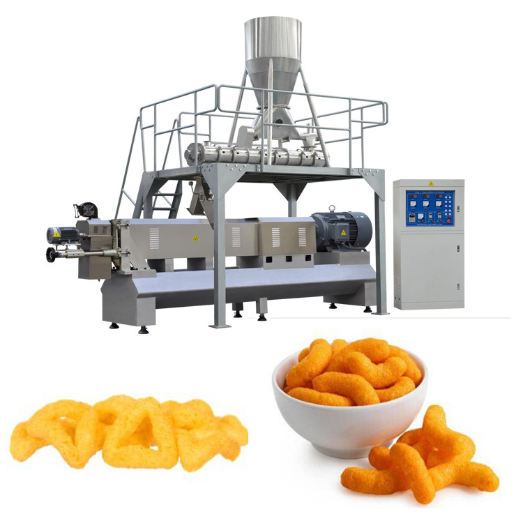 Puff Snacks Machine Extruded Snacks Food Manufacturing Extruder Corn Puffed Chips Expand Corn Puff Food Extruder Making Machine