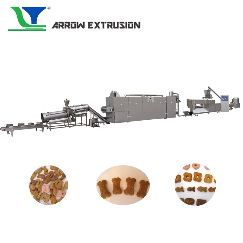 100-2000kg/h extruder pet dog food processing line animal feed food extruder pet food production line