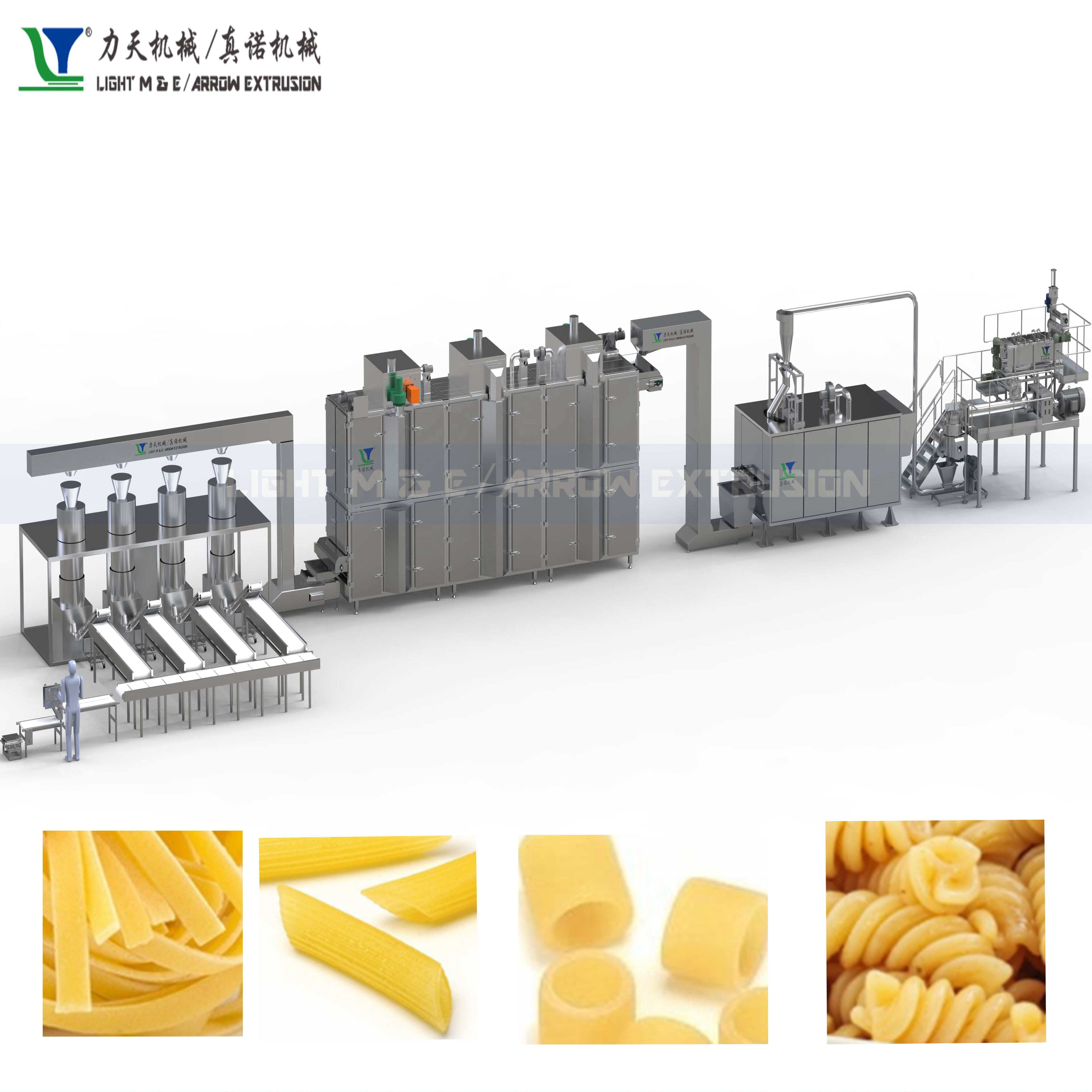 spaghetti pasta production line Short-Cut macaroni production line