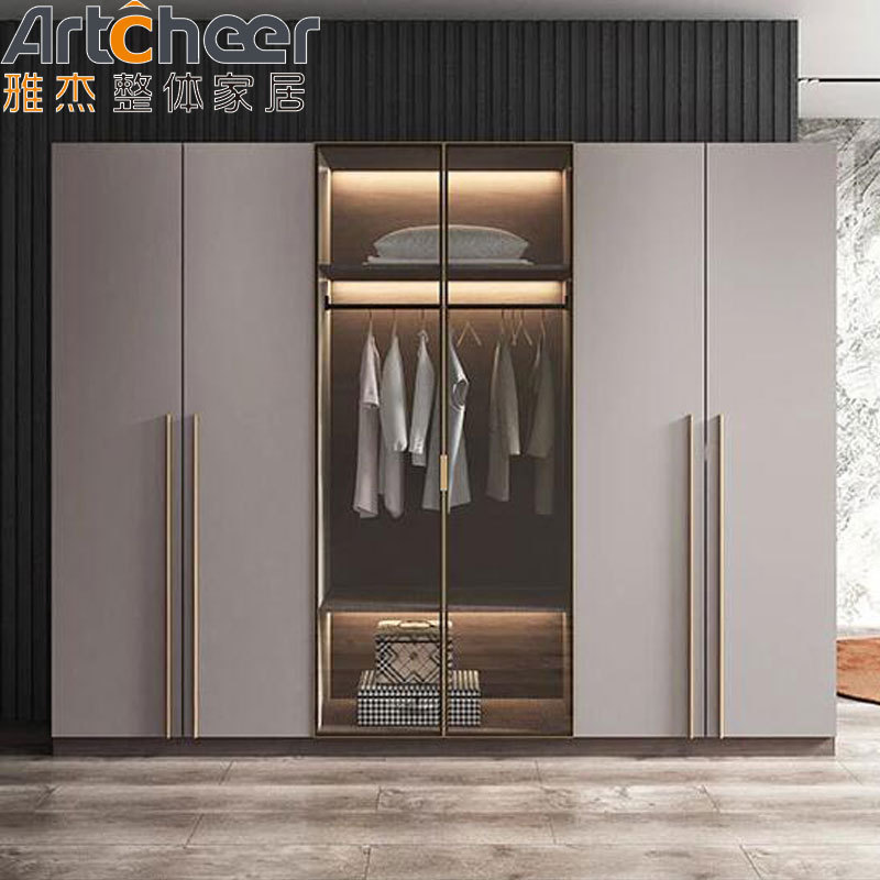 Italian design closet organizer in glass door storage for bedroom luxury