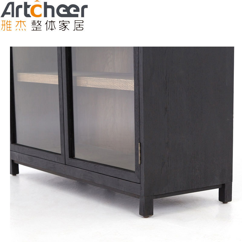 Smart shoe cabinet modern design with glass hinge door