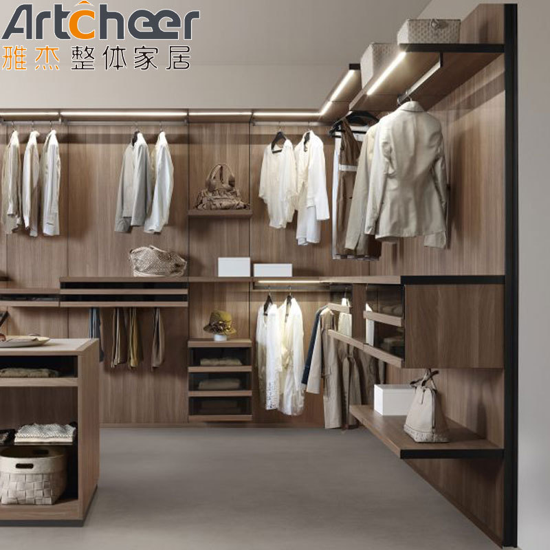 Walk in closet design with island for villa luxury style