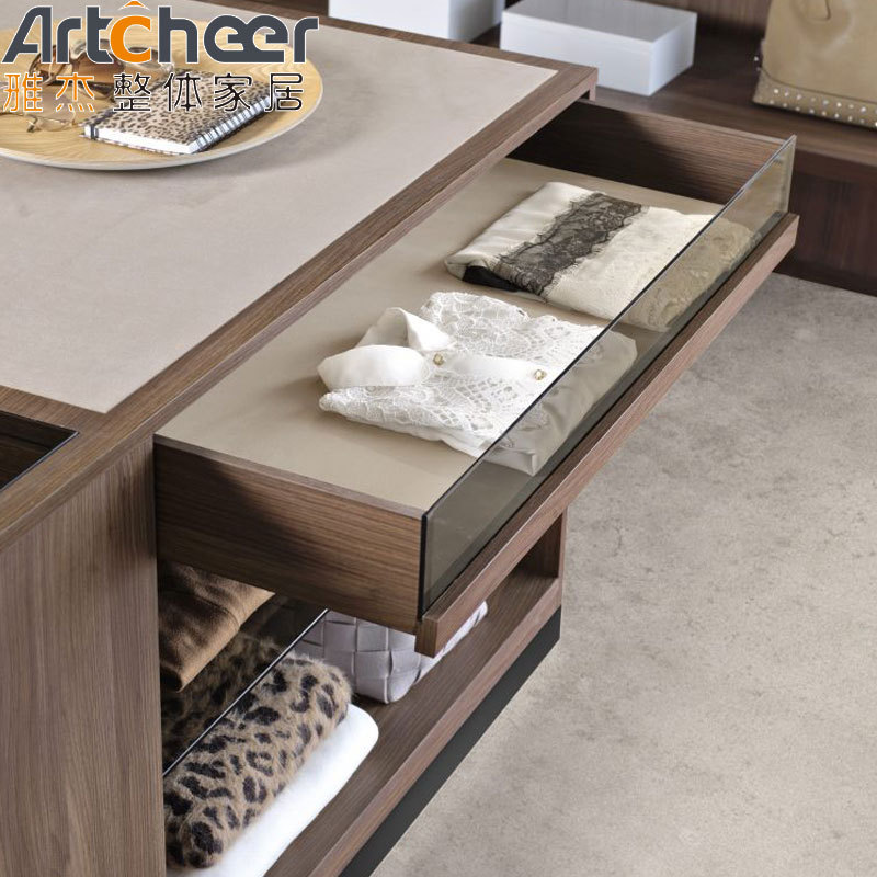 Walk in closet design with island for villa luxury style