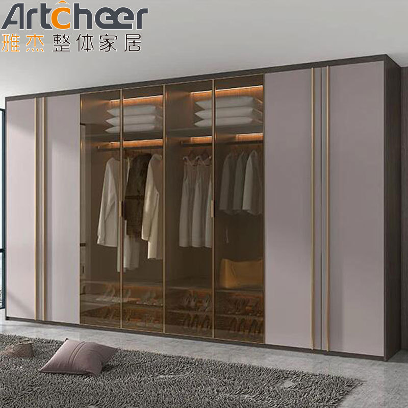 Italian design closet organizer in glass door storage for bedroom luxury