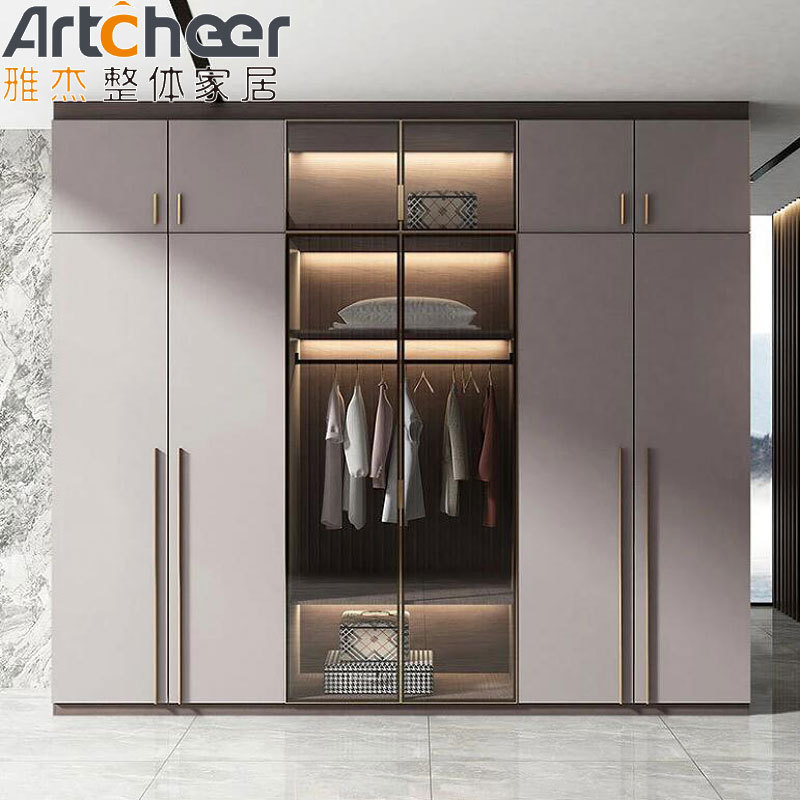 Italian design closet organizer in glass door storage for bedroom luxury