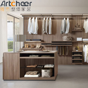 Walk in closet design with island for villa luxury style