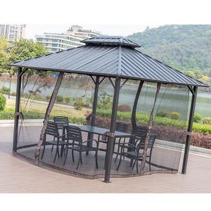 Artiz pergola gazebo outdoor luxury garden aluminium gazebo with mosquito net