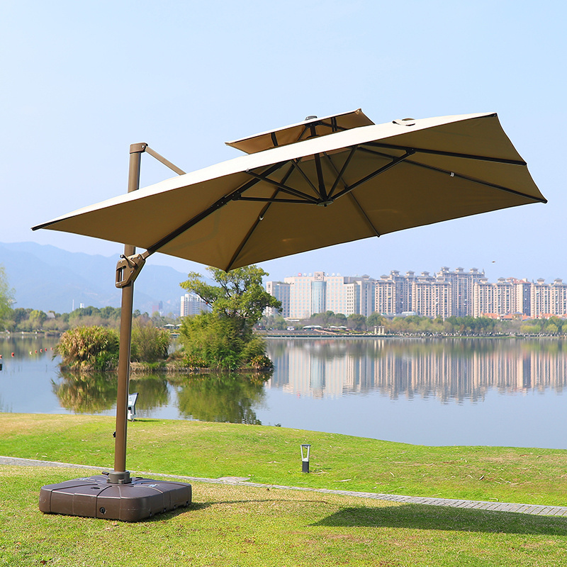 Artiz pool umbrella heavy duty outdoor furniture garden double canopy umbrella