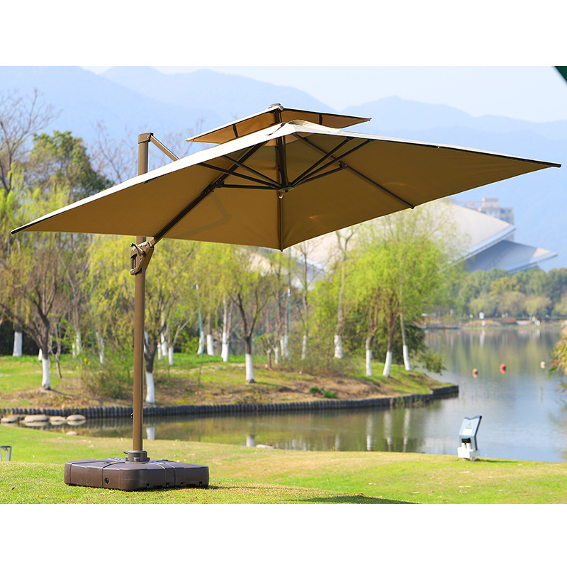 Artiz pool umbrella heavy duty outdoor furniture garden double canopy umbrella