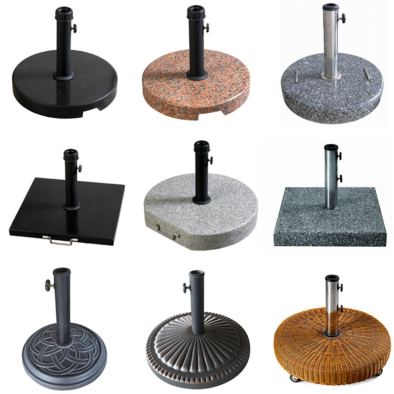 Artiz granite umbrella base 20kg steel  umbrella base weight for parasol