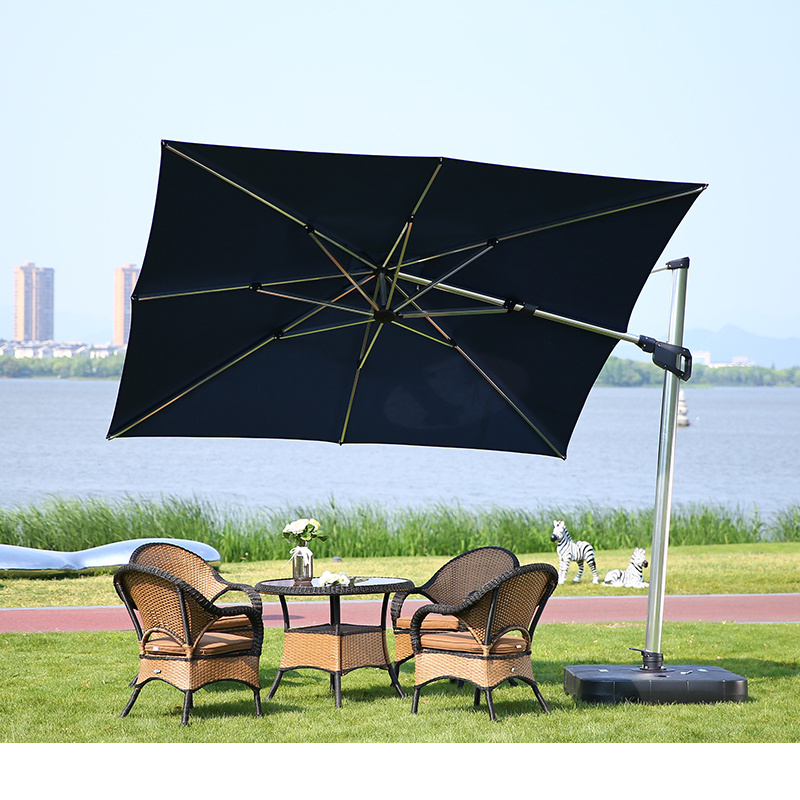 Outdoor cantilever swimming pool waterfall umbrella automatic park umbrella