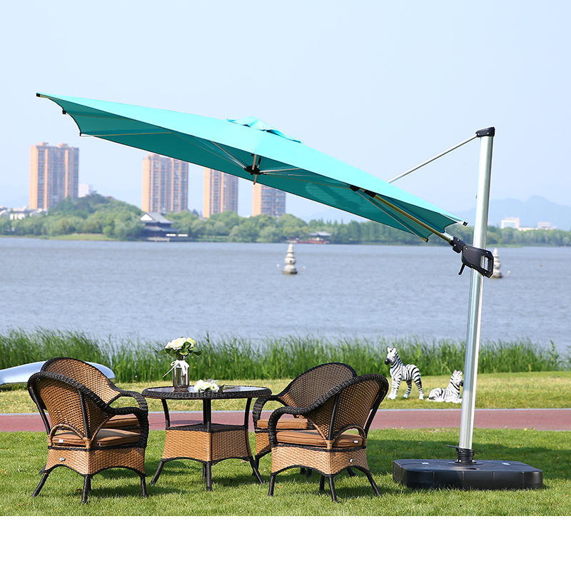 Outdoor cantilever swimming pool waterfall umbrella automatic park umbrella