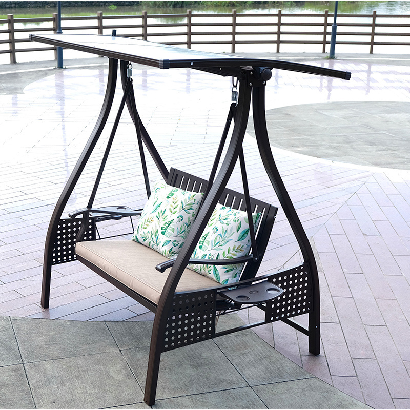 High quality swing daybed modern outdoor patio swing chair two seat patio swing