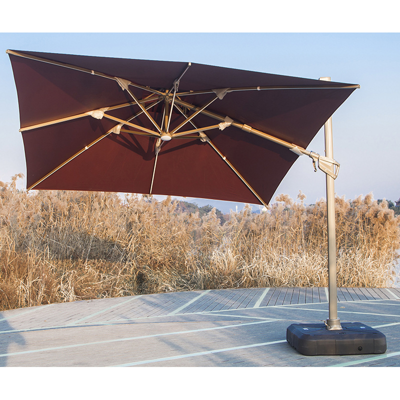 High quality solar led patio umbrella outdoor garden terrace sunshade beach umbrella