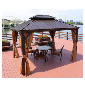 Aluminum pergola waterproof louver gazebo outdoor antique style garden gazebo