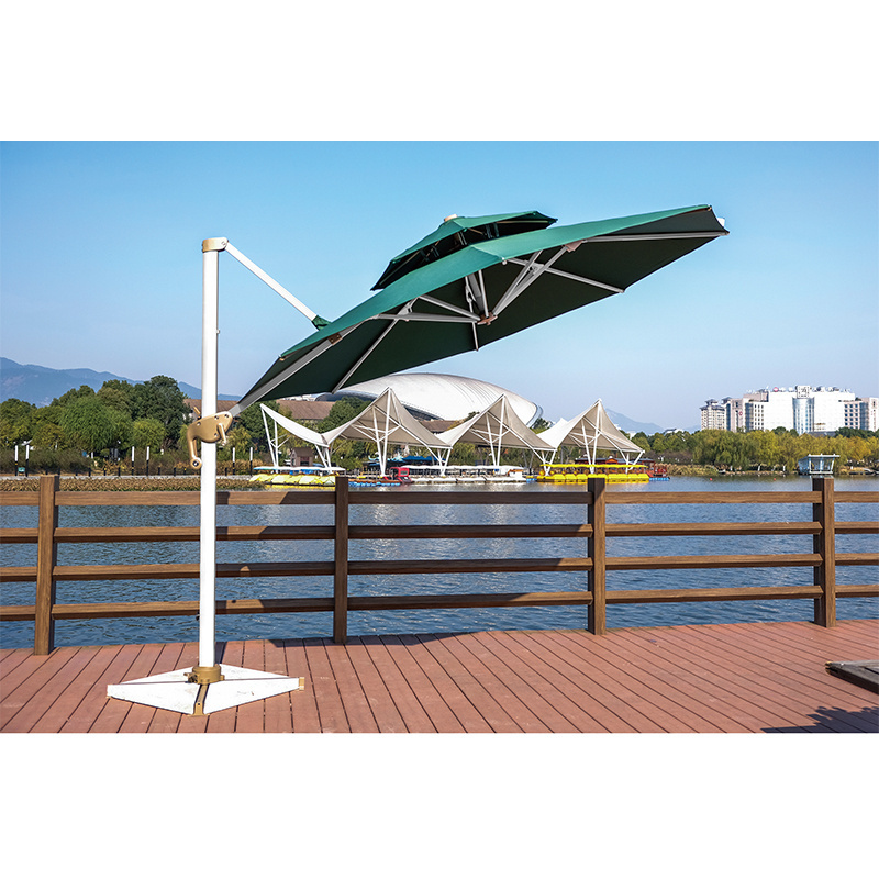 3m square outdoor patio umbrella garden double canopy patio umbrella