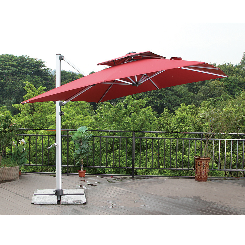 3m square outdoor patio umbrella garden double canopy patio umbrella