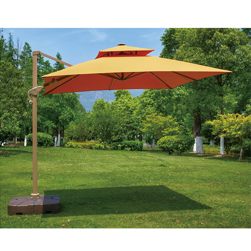 Garden hotel outdoor hanging umbrellas sun shade automatic patio umbrella