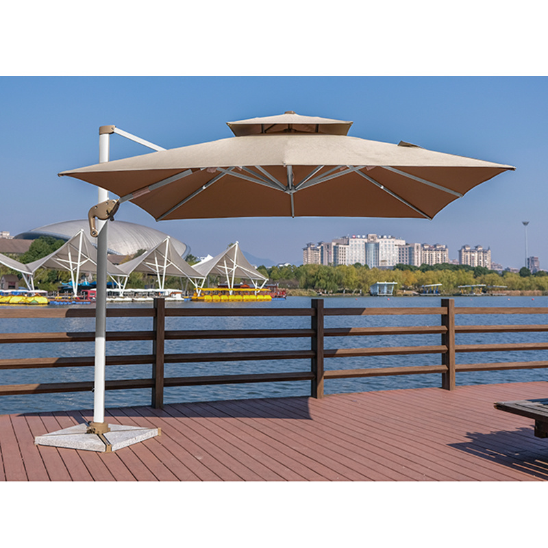 Garden hotel outdoor hanging umbrellas sun shade automatic patio umbrella