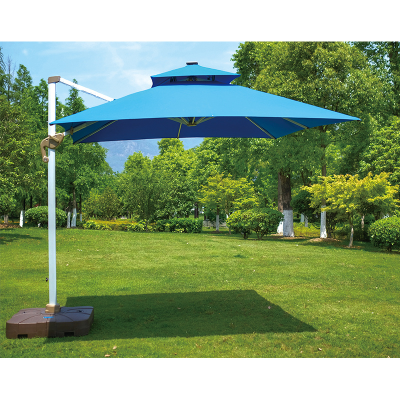 Garden hotel outdoor hanging umbrellas sun shade automatic patio umbrella