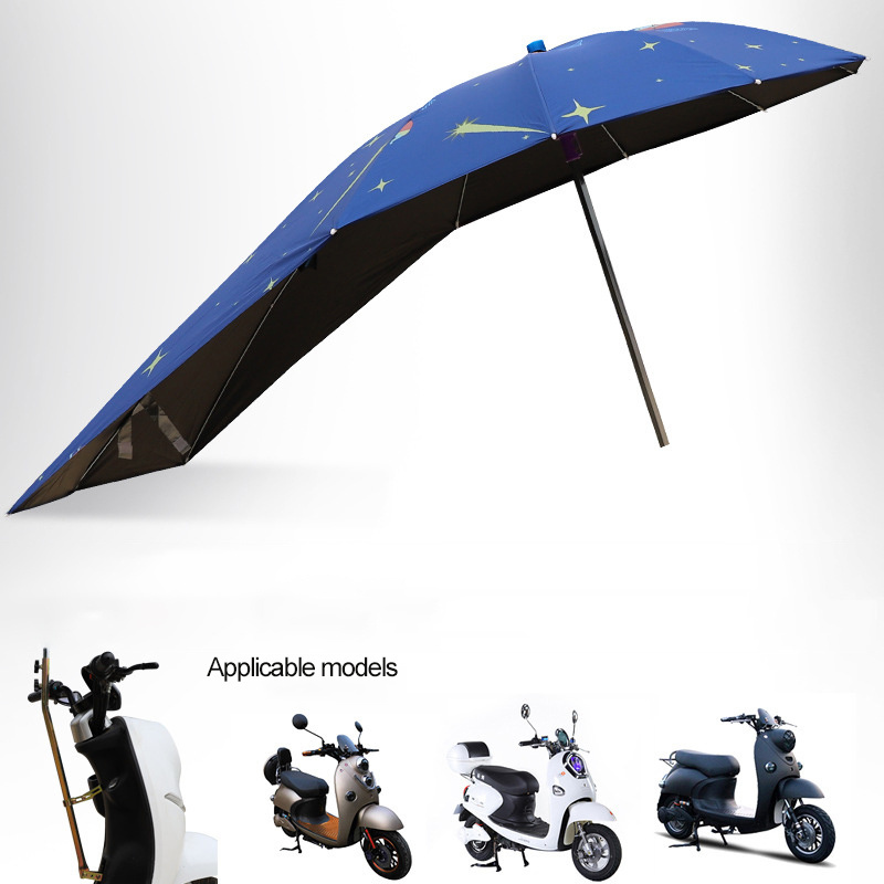 Artiz Customized Motorcycle Scooter Sun Rain Wind Cover Umbrella Canopy Aluminum Travel Polyester Modern Folding Manual 10pcs