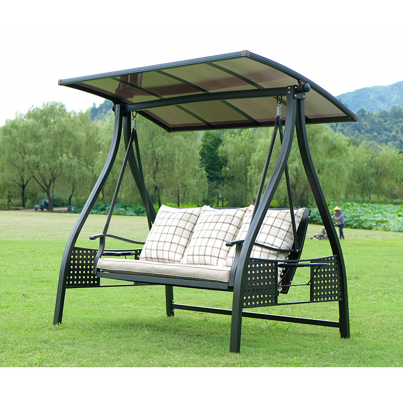 Modern lounge swing chair luxury outdoor swing chair garden patio 3 seater swing