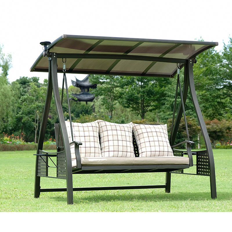 Modern lounge swing chair luxury outdoor swing chair garden patio 3 seater swing