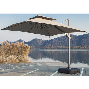 Factory high quality hanging outdoor umbrella leisure ways outdoor umbrella with solar light