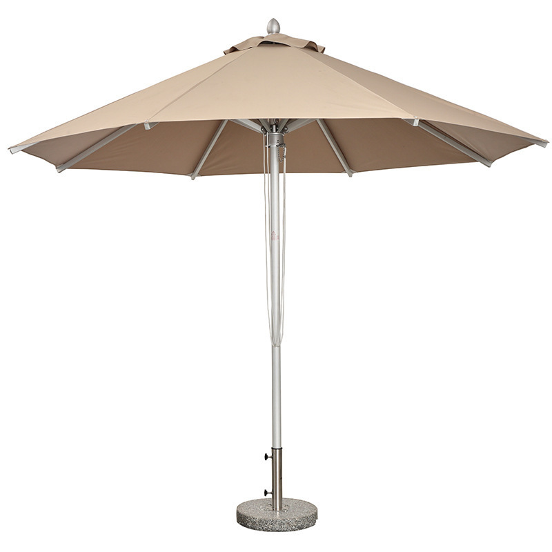 Aluminium heavy duty center pole umbrella folding outdoor beach umbrella